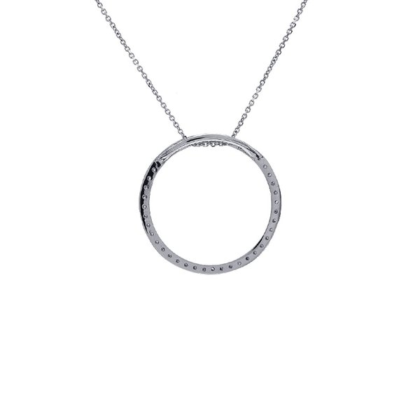 0.45 Carat Diamond Sparkling Eternity Pendant - Picture 8 of 10